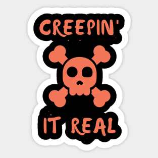 Creepin design Sticker